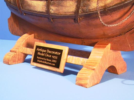 Brass Nameplate on Fiddleback Maple Base