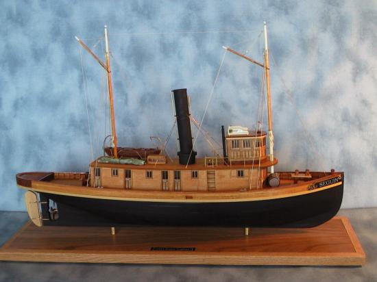 Wooden Tugboat Model